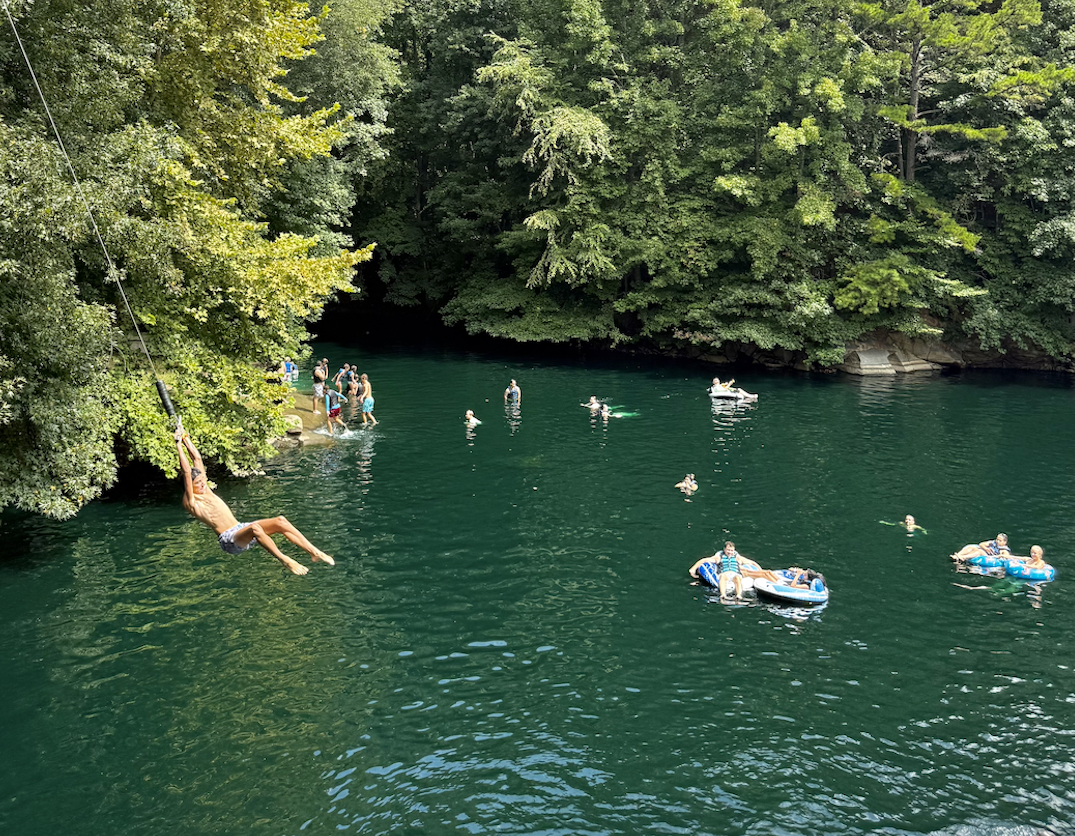  Sunday morning aquatic activities at Carrigan Farm’s quarry.
