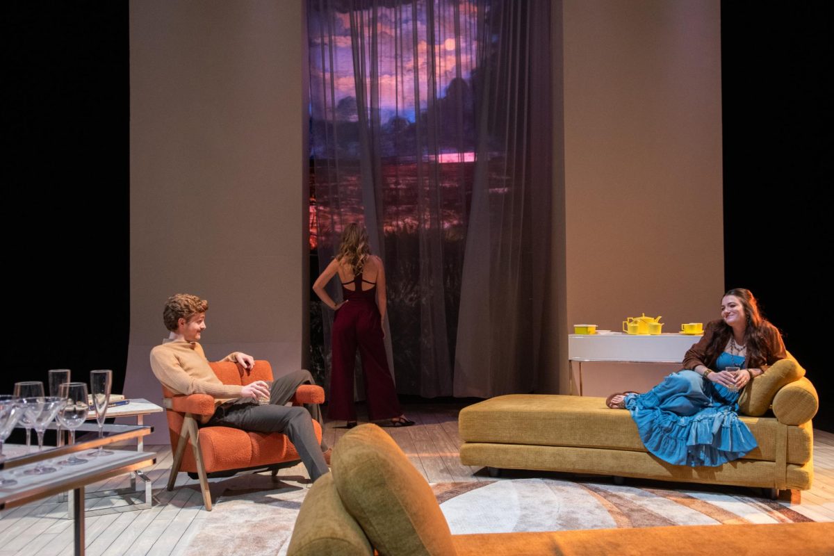 Opening scene of Wake Forest Theatre Department's Production of "Old Times".