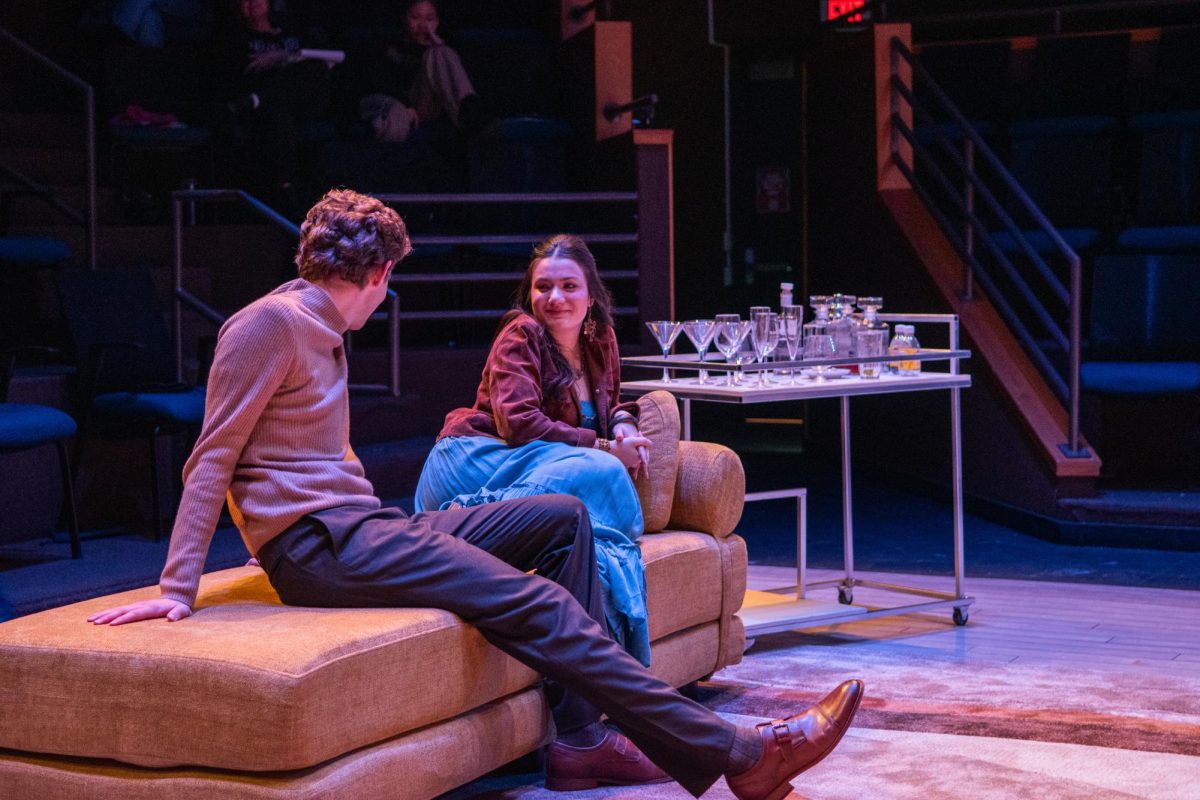 Bennett and Gabi play husband and wife. In this scene they reminisce over stories from their youth.