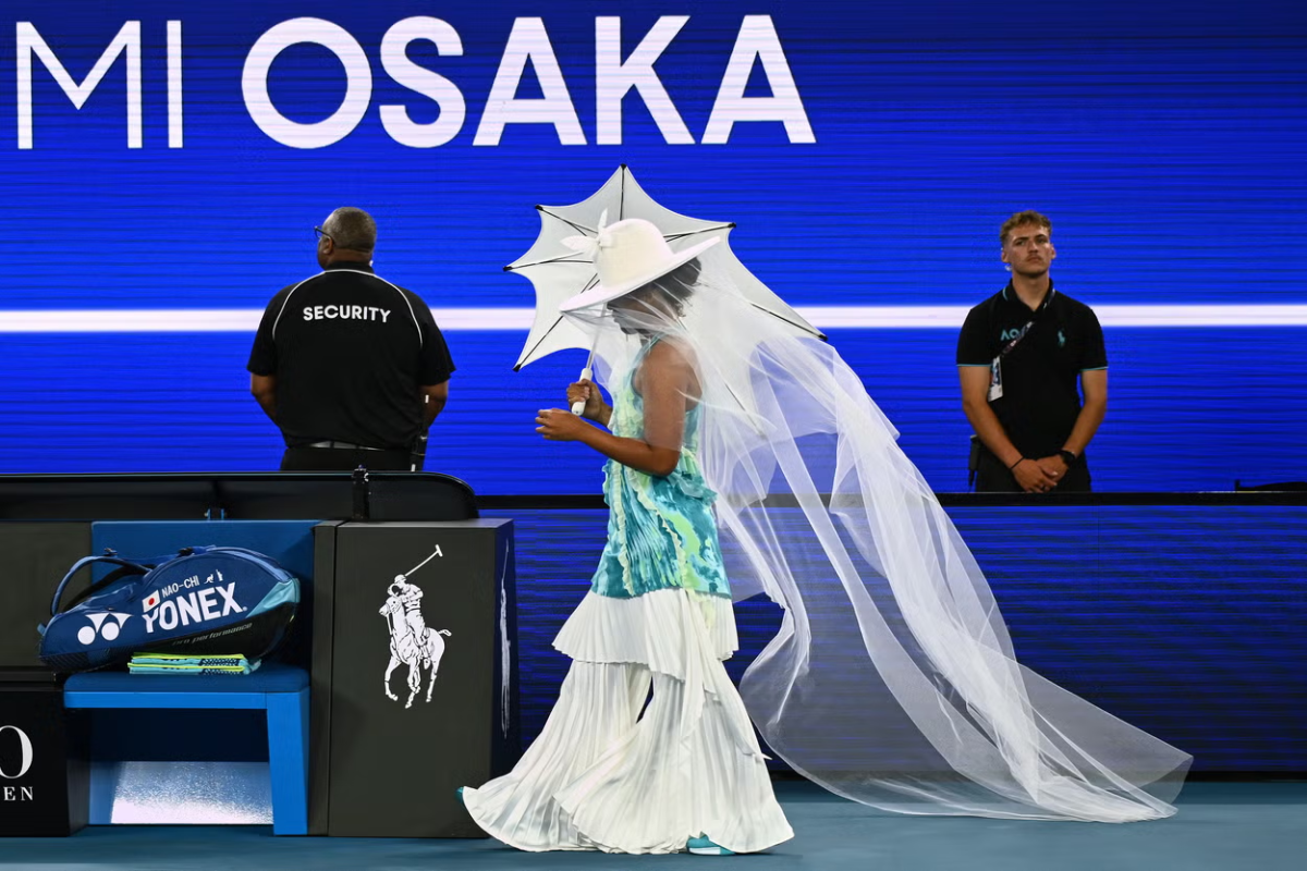  Naomi Osaka enters Rod Laver Arena for her 1st Round Match. (Courtesy of the Associated Press)